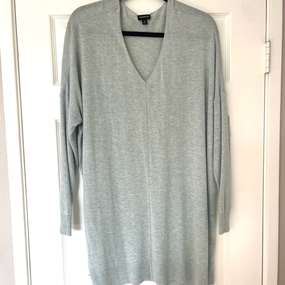 Lightweight Light Blue Torrid Tunic Sweater